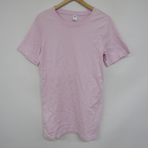  Reebok short sleeves T-shirt plain sleeve Logo sport wear tops cotton 100% lady's XS size pink Reebok