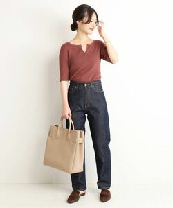 SLOBE IENA シルク混キーネックプルオーバー