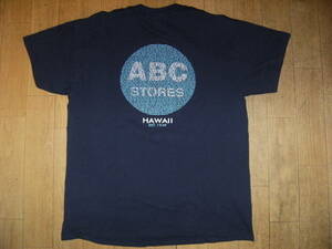 昭和レトロ★90年代★アメリカ製★USA HAWAII ABC STORE Tシャツ★ハワイ お土産 コンビニ 観光グッツ ショップ サーフィン フラダンス