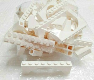 50個　1×8×2　アーチ　白　LEGO　レゴ　未組み立て　未使用　パーツ　部品　城