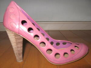  unused prompt decision Nine West NINEWEST pumps pink 5M(22cm rank ) cut Work 