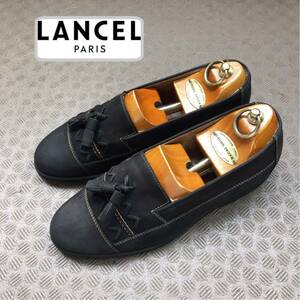 *[ LANCEL ]*n back leather tassel slip-on shoes shoes * size 24EEE