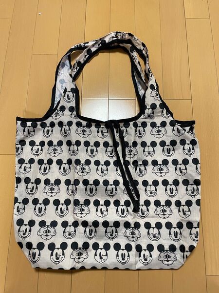 最終価格☆ほぼ未使用 ディズニー ミッキー エコバッグ 大容量 スケッチミッキー