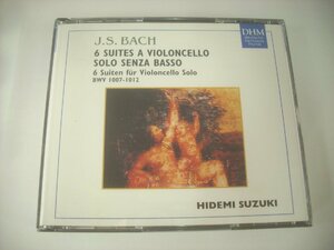 ■ 2CD 　鈴木秀美 / バッハ 無伴奏チェロ組曲（全曲）HIDEMI SUZUKI BACH 6 SUITES A VIOLINCELLO SOLO BVCD-1632-33 ◇r50522