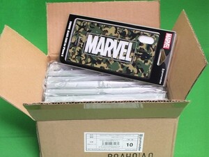 Y09◆【即決】MARVEL iPhone X対応スクエアガラスケース《MV-131D　カモフラージュ》「1BOX（10個入り）」★グルマンディーズ