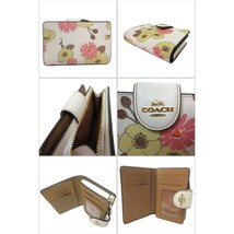 コーチ 財布 二つ折り財布 COACH フローラル クラスター プリント ミディアム コーナー ジップ ウォレット CH734 IMCAH レディース _画像2