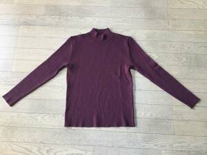 LIVERAL リヴェラル　デザイン薄手セーター　ブラウンパープル　M　ウール40%　　　　