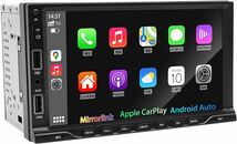 カスワー カーオーディオ 7インチ2DINディスプレイオーディオ/ステレオレシーバー 有線Apple CarPlay/AndroidAuto対応 Mirrorlink/AutoLink_画像1