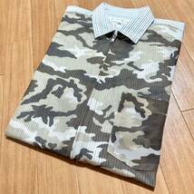 COMME des GARCONS SHIRT 半袖シャツブルゾン ジップブルゾン ドッキング 迷彩 カモフラ メッシュ切替 コムデギャルソン シャツ ミリタリー_画像8