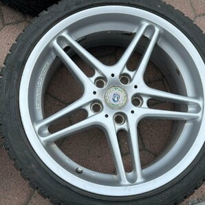 □ レーシングダイナミクス 18インチホイール 5-120 8J ET35 SAILUN ICE BLAZER 225/40R18 スパイクタイヤ バリ山！4本セット 札幌 T-1106の画像2