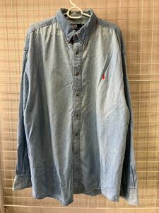 POLO RALPH LAUREN デニムシャツ XL ボタンダウン 長袖