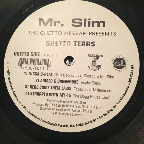 Mr. Slim Ghetto Tears LP FR1011-1 レコード G-Rap名盤