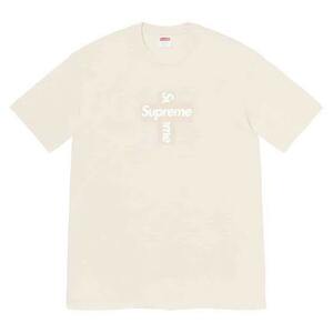 新品未使用 2020AW Supreme Cross Box Logo Tee クロスボックスロゴ シュプリーム キムタク着 色違い natural Lサイズ