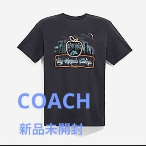 値下げ！ 新品 未開封 コーチ 半袖 Tシャツ ビッグアップル SKYLINE APPL CAMP TEE 送料込み