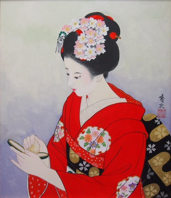 ☆ Miyashita Toshinori ☆ Pintura japonesa compacta, pintura de belleza moderna, tamaño 10, hermoso, pieza rara, Cuadro, pintura japonesa, persona, Bodhisattva