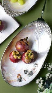 Art hand Auction Luxuriöser, handgefertigter Obstteller aus natürlicher Muschel, Geschirr, Westliches Geschirr, Andere