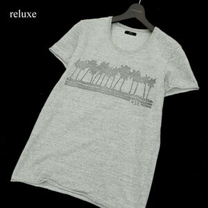 reluxe wjk ダブルジェイケイ 春夏 半袖 プリント★ カットソー Tシャツ Sz.M　メンズ グレー 日本製　A3T04450_4#A