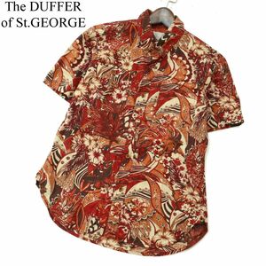 The DUFFER of St.GEORGE ダファー オブ セントジョージ 春夏 花柄 フラワー★ 総柄 半袖 ボタンダウン シャツ Sz.M　メンズ　A3T05470_5#A