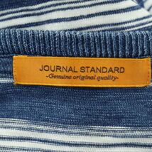 JOURNAL STANDARD ジャーナルスタンダード 春夏 インディゴ ボーダー★ 半袖 ポケット カットソー Tシャツ Sz.L　メンズ 　A3T05417_5#D_画像5