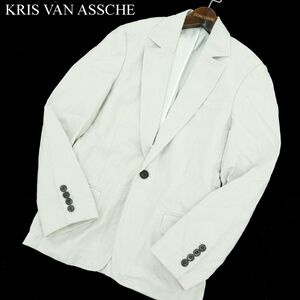 ベルギー製★ KRIS VAN ASSCHE クリスヴァンアッシュ 通年 1B ストライプ テーラード ジャケット Sz.44　メンズ　A3T05372_5#O