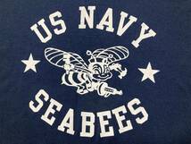 ★美中古 US NAVY SEABEES シービーズ Tシャツ L ネイビー フルーツオブザルーム 海軍 ミリタリー OLD オールド ビンテージ USA_画像5