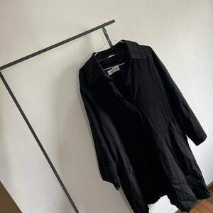 maxmara トレンチコート ナイロン コート　ブラック　黒　白タグ