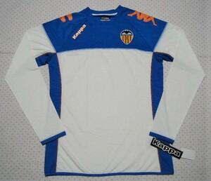 カッパ　kappa　VALENCIA C.F. サッカー用高機能プラクティスシャツ・サポーターズシャツ/長袖　白系　サイズ XL　吸汗速乾/ストレッチ機能