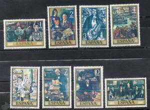 Art hand Auction 非常漂亮的邮票 [西班牙] 1972 年发行 主题(绘画)何塞·古铁雷斯·索拉纳绘画 8 种完整 单张未使用 NH 粘合剂, 古董, 收藏, 邮票, 明信片, 欧洲