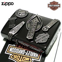 ZIPPO ライター ハーレーダビッドソン イオンブラック 国内限定モデル 両面加工 黒 メタル ジッポ かっこいい おしゃれ ギフト_画像2