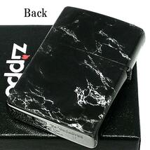 ZIPPO 大理石柄 5面連続プリント ジッポ ライター ブラック 渋い 父の日 ギフト 黒 おしゃれ かっこいい メンズ プレゼント_画像3