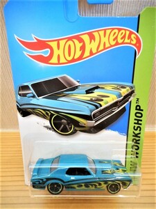 ♪☆【新品】☆Hot Wheels (ホットウィール) 2014 Hw Workshop '69 Mercury Cougar Eliminator スカイブルー ミニカー 車 ミニチュア B0087