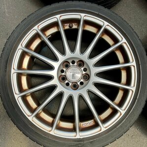 タイヤ付き社外ホイール WORK SPORBO FERVORE-L(ワーク スポルボ フィルボーレ) 18×7 1/2JJ +48 100 5穴 225/40R18 2021年製 5ミリの画像4