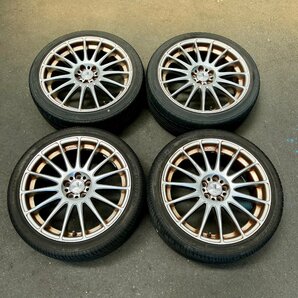 タイヤ付き社外ホイール WORK SPORBO FERVORE-L(ワーク スポルボ フィルボーレ) 18×7 1/2JJ +48 100 5穴 225/40R18 2021年製 5ミリの画像1