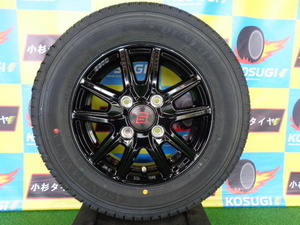 未使用展示品　ザインSS 3.5J-12 4H100 +45　オールシーズンマックスVA1　145/80R12　軽トラ　軽バン　新品セット　神奈川県