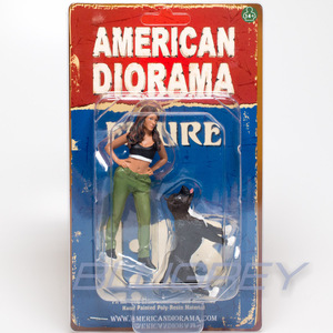 アメリカン ジオラマ 1/18 フィギア ローライダー 女性 + 犬 American Diorama 1/18 Lowriderz Figure IV