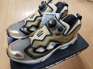 紙タグ付き復刻版未使用品 Reebok FURY DMX TXT UNISEX FURY MILLENNIUM OG SLEEK MET/BLACK リーボック フューリーミレニアム ゴールド 27