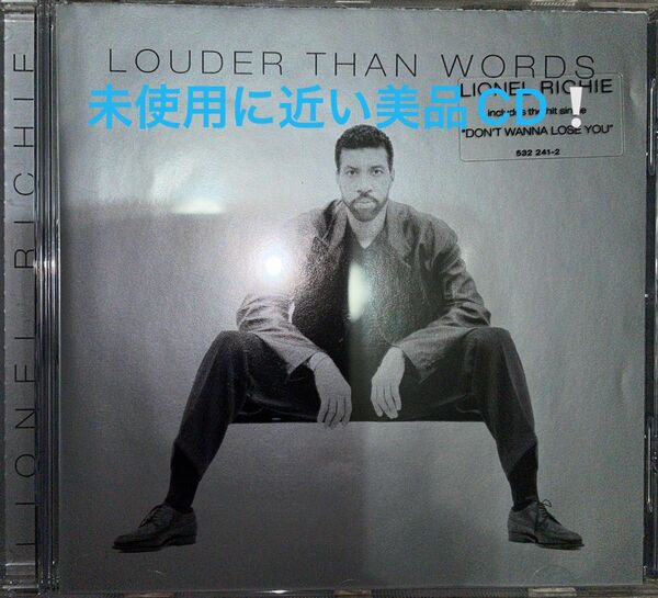 【更にお値下げしました!】ライオネル・リッチーLOUDER THAN WORDS 1996発表アルバム 輸入盤 未使用に近い