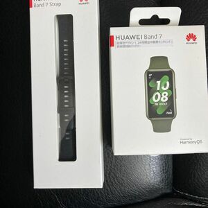 美品　★HUAWEI Band 7 ウィルダネスグリーン　純正ブラックの替えバント　★