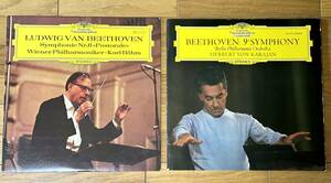 【良品】ドイツグラモフォン LP ベートーヴェン 交響曲 第6/9番 (ベーム/カラヤン) 2アルバム