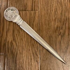  free shipping US Vintage letter opener paper-knife silver 925