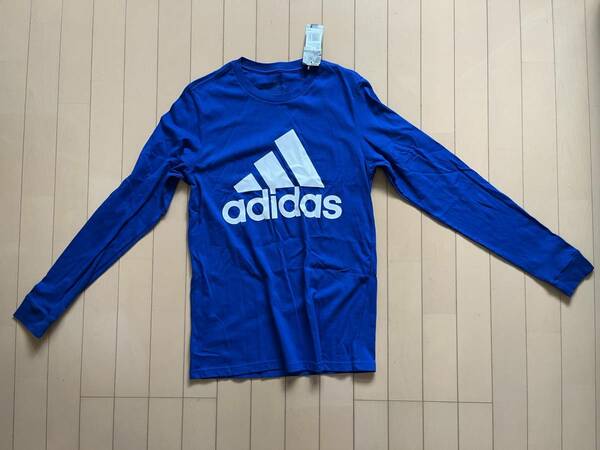 （新品）ADIDAS（アディダス）長袖Tシャツ　青　Sサイズ（日本のLサイズ相当）