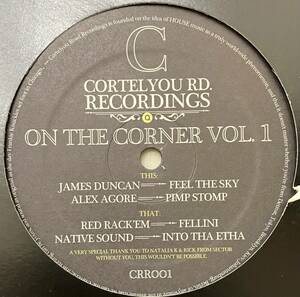 [ 12 / レコード ] Various / On The Corner Vol.1 ( Deep House / Disco ) Cortelyou Road Recordings ディープ ハウス ディスコ