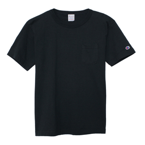 チャンピオン Champion T1011 ティーテンイレブン ショートスリーブ ポケットTシャツ 23SS MADE IN USA(C5-B303) ネイビー Lサイズの画像1