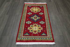 新品　SALE　高級ラグ　パキスタン手織り絨毯　玄関マット　アクセントラグ　74x127cm　＃190