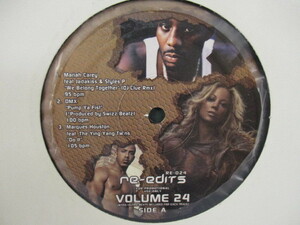 VA ： Re-Edits Volume 24 12'' // Mariah Carey FT Jadadkiss & Styles P - We Belong Together DJ Clue Rmx / 5点で送料無料