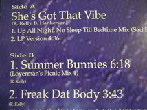R.Kelly ： She's Got That Vibe 12' c/w Summer Bunnies Loverman's Picnic Mix 1 (( R. Kelly / 落札5点で送料無料_画像3