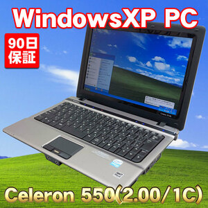 WindowsXP Pro モバイルサイズ 12.1型 ★ HP Compaq 2210B Celeron 550(2.0G) メモリ4GB HDD250GB DVD-ROM アップデート適用済