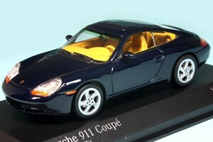 送料350円 ミニチャンプス 1/43 ポルシェ 911 (996) クーペ 1998 ブルー 世界限定384台 400061180 新品