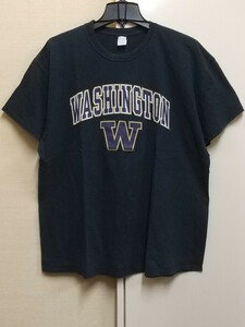 [送料無料](t11c3)XLカレッジTワシントン大学アーチロゴusaアメリカ輸入古着半袖プリントTシャツオーバーサイズゆるだぼNCAA