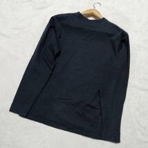 Levi's リーバイス ロゴ Tシャツ カットソー トップス 長袖 無地 クルーネック ショート丈 コットン100％ ブラック サイズM sm96_画像10